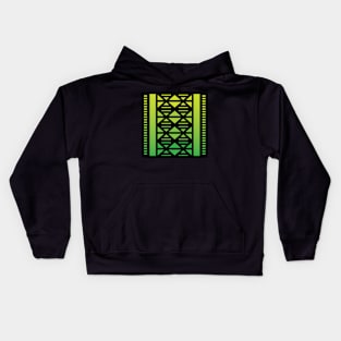 “Dimensional DNA (2)” - V.6 Green - (Geometric Art) (Dimensions) - Doc Labs Kids Hoodie